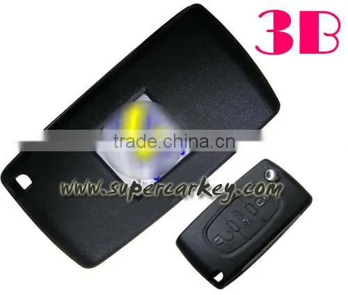 Best quality Citroen C4 3 Button Flip Remote Key Full Genuie Remote