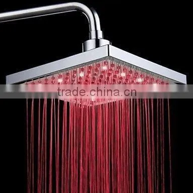 Stainless Steel Rainfall square LED shower head