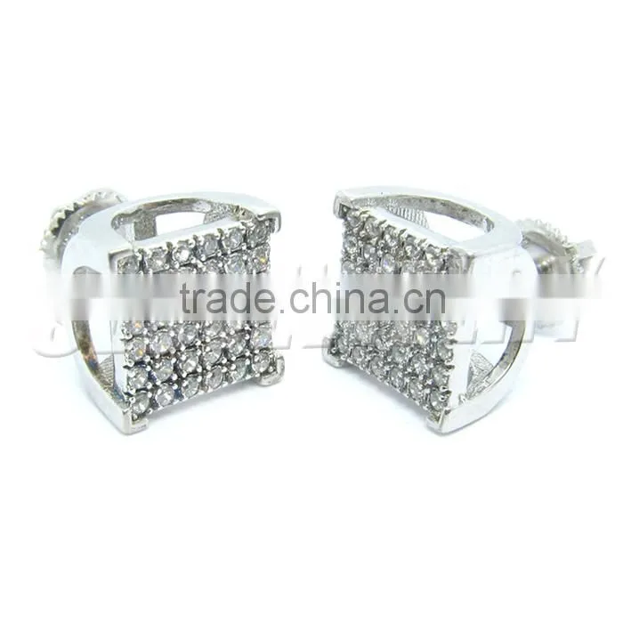 Screwbacks 925 sterling silver stud earring with white aa cz stone, earring jewellery with 925 gram price
