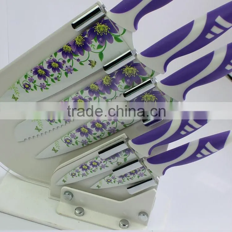 Fashion coating kitchen knife set