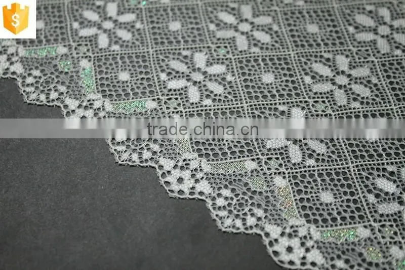 fancy designs nylon lace fabric for women plain,french style warp knitting lace fabric