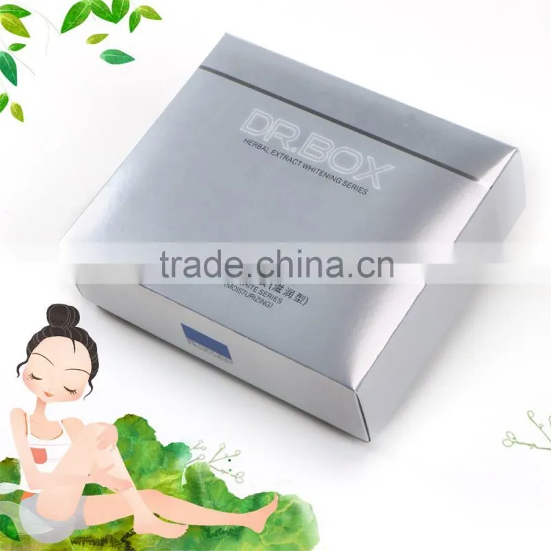 Silver white printing paper cosmetics box,cosmetic packaging box
