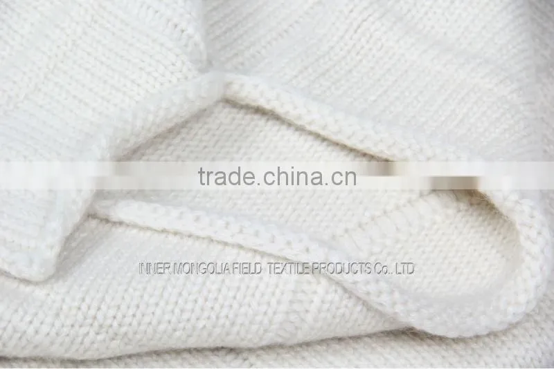 Knitted Cashmere Throw Blanket
