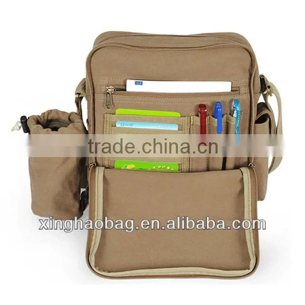 Cheap vintage adjustable canvas messenger bag