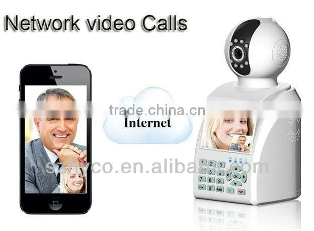 Wireless P2P IP Camera with 3.5inch screen free video calls