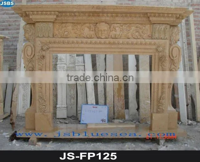 Antique marble fireplace mantel