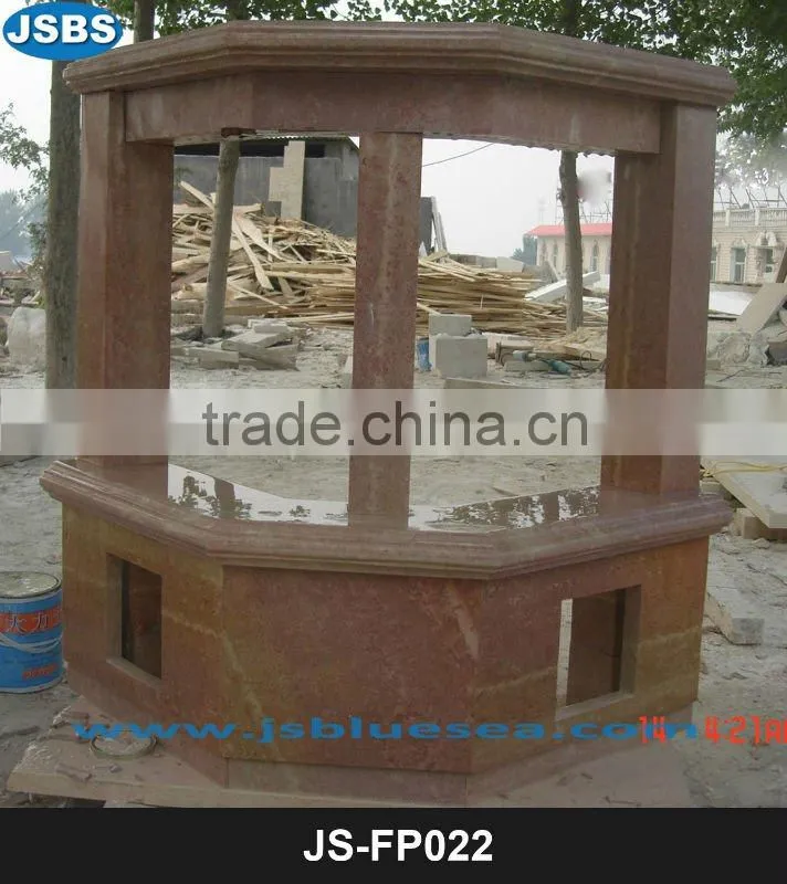 White marble designed fireplace