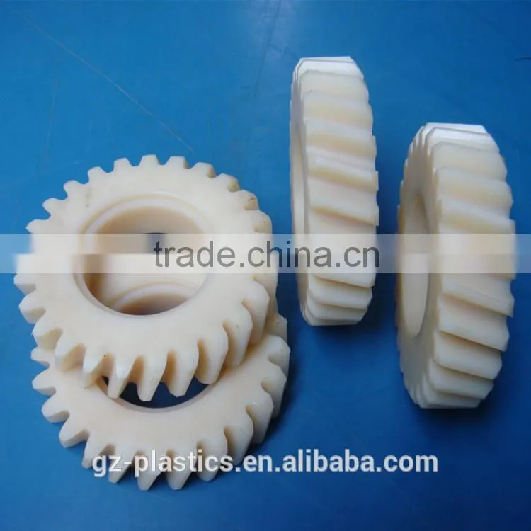 Injection plastic modling type nylon6 worm gears wheel plastic spiral gear for various machines