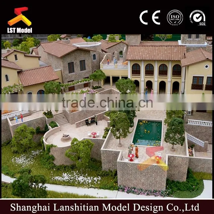 modern luxury villa miniature scale model for abroad project
