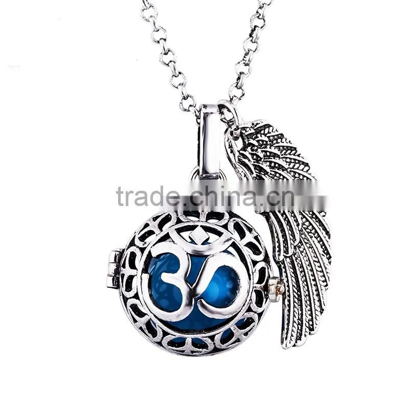 OEM Vintage om Yoga Floating Locket Necklace