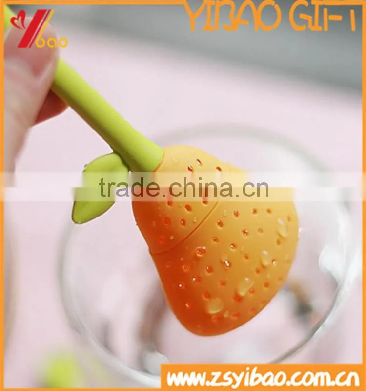 2015 Fashion Tool Silicone Strawberry Lemon Pear shape Tea Infuser