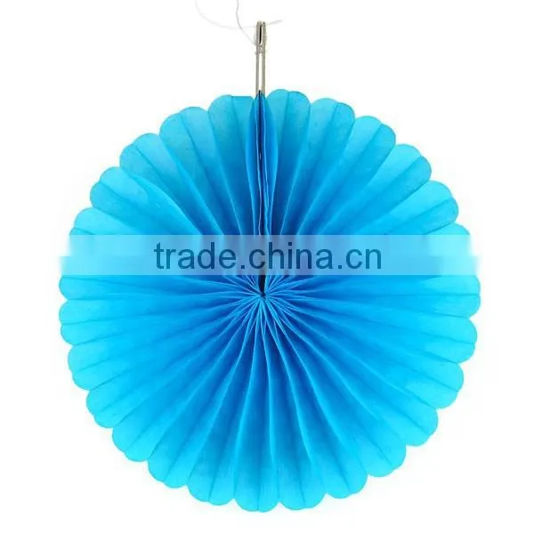 Fashional!!tissue paper fan, wall decor hanging paper fan