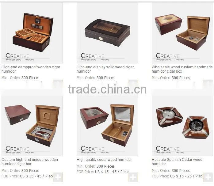 Manufacturers supply wood cigar box damp-proof cigar box