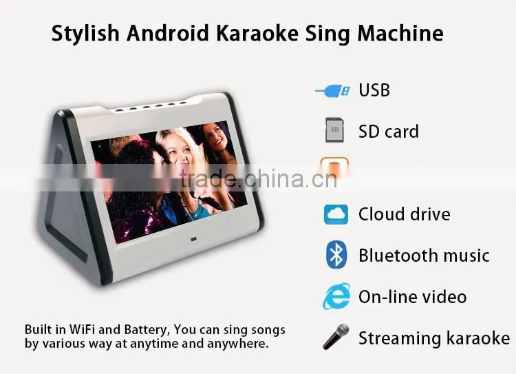 10.1'' Android Portable Karaoke Player with USB/Wifi/SD