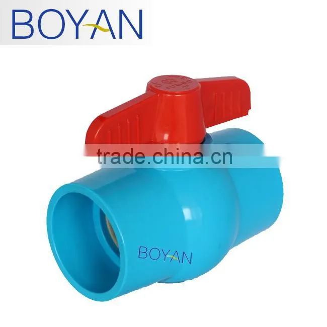 BOYAN plastic cpvc sch2846 americ size white ball valve
