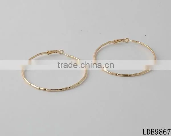 Oval gold hoop earrings