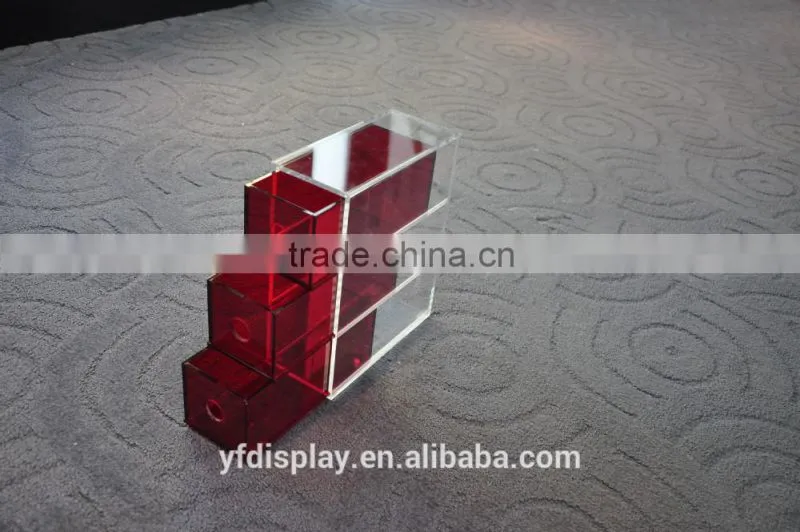 Red Acrylic Organizer For Home or Makeup Application