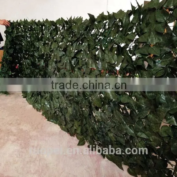 Plastic lawn leaf fence fake vertical artificial ivy fence