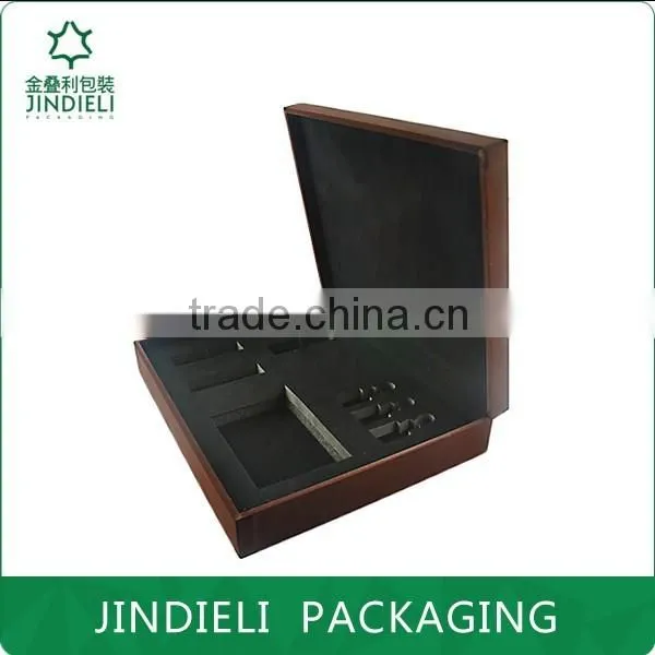 Dark brown beautiful velvet cosmetic packaging box