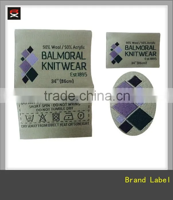 China Directly Factory custom woven labels ,ultrasonic cut edge woven labels