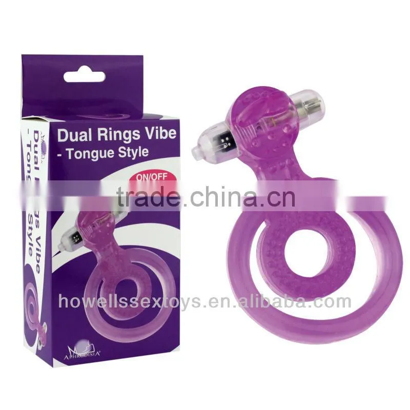Dual Rings Vibe - Tongue Style Sex Products