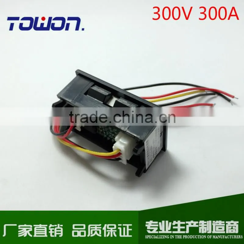 YB27VA DC 0-300V/300A Red/Blue Voltmeter Ammeter 2in1 Volt Amp Panel Meter for Car Motorcycle and DIY ect