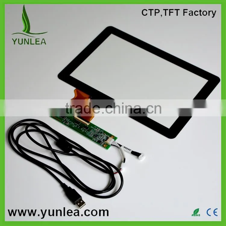 I2C or USB interface 10 touch points 10.1 inch touch screen overlay kit