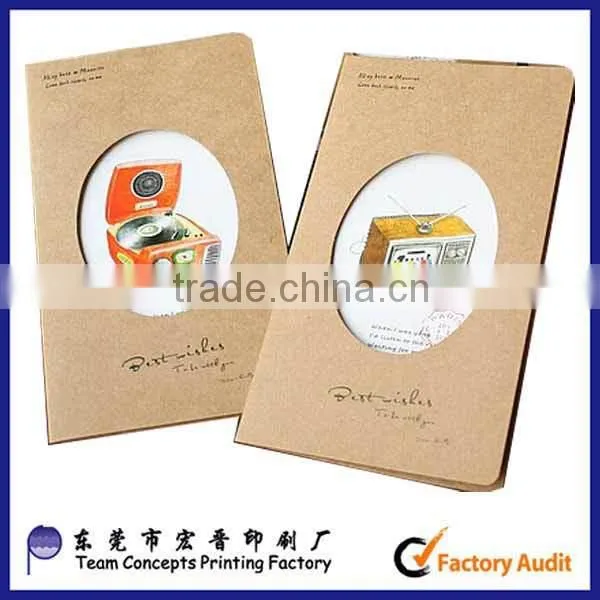 kraft paper thanks card christmas greeting card made in China