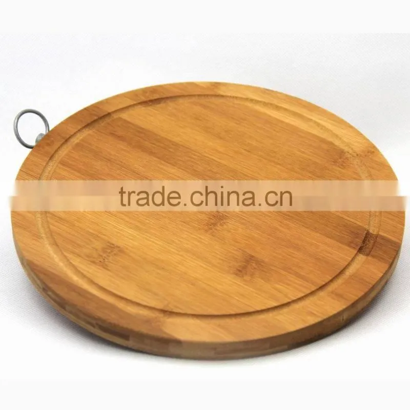 round bamboo serving plate