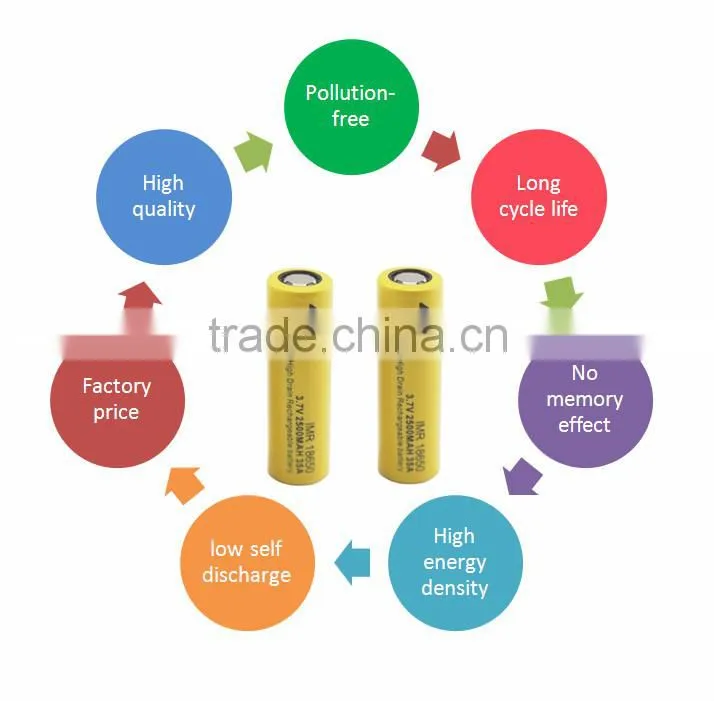 non alkaline batteries 35A 2500mah Aweite 18650 aa battery cell Carbon zinc battery