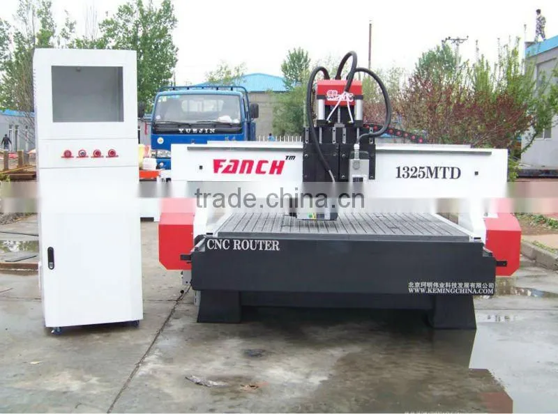 2 spindles cnc doors making machine /4.5kw spindles /vacuum table/heavy duty structure /Stepper motors