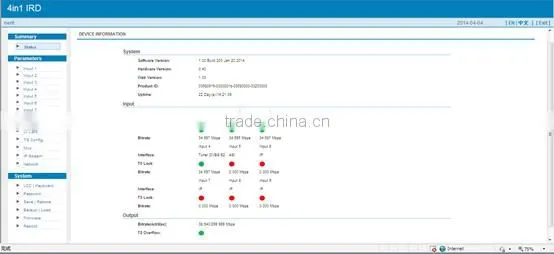 DVB S2 to IP Decoder , 48 SPTS UDP IRD with Mux Function