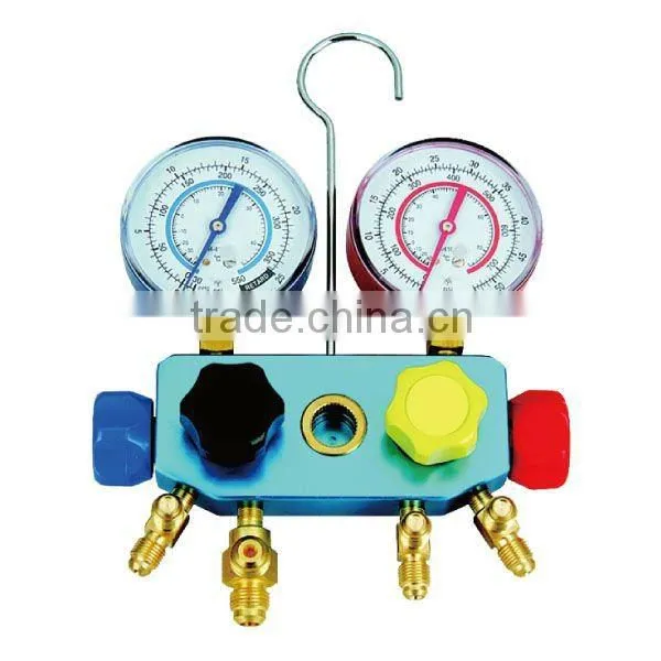 4-valve refrigeration manifold gauge ,r410a manifold gauge set (PR1818A)