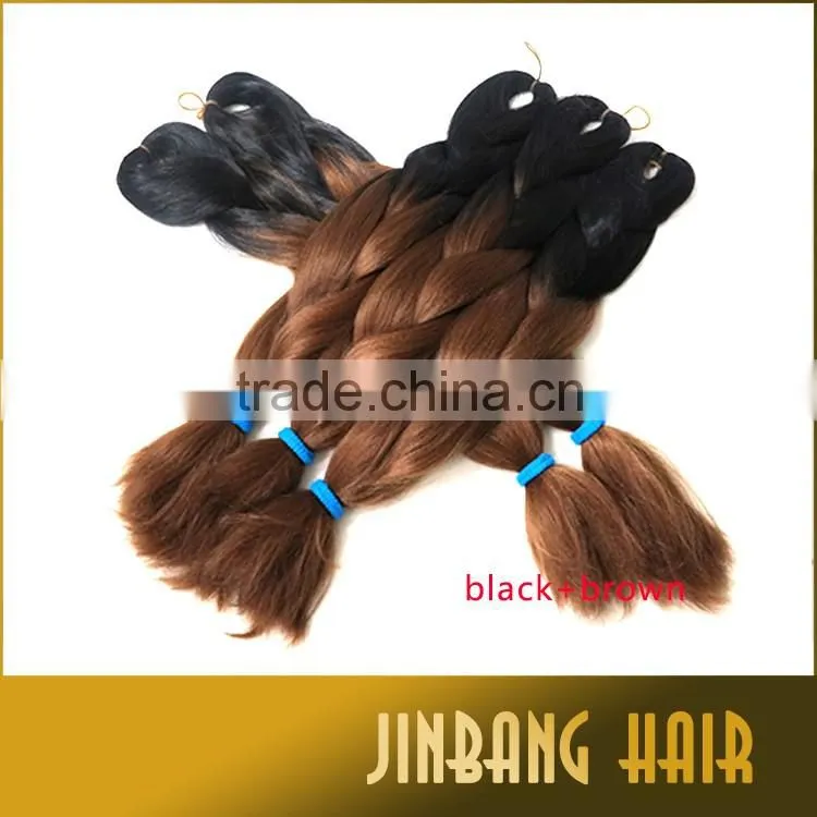 2016 hot selling ombre jumbo braiding straight hair synthetic afro kinky braids hair box braid extensions