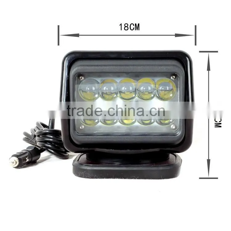 360 degree Rotating 50W Led Search Light Remote Control Spot Work Light For Jeep Off road Vehicles Trucks Boat
