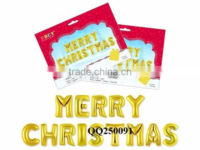 16inch colorful foil 13pcs letters happy birthday balloon with package