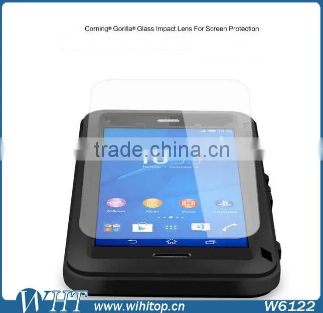 For Sony Xperia Z3 Waterproof Case, Love Mei Aluminum Waterproof Shockproof Dirtproof Case For Z3 With Gorilla Glass