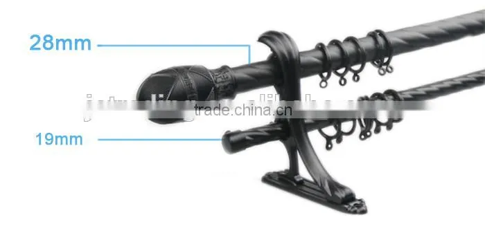Luxurious Plating Iron Curtain Rod Set ,Curtain Rod
