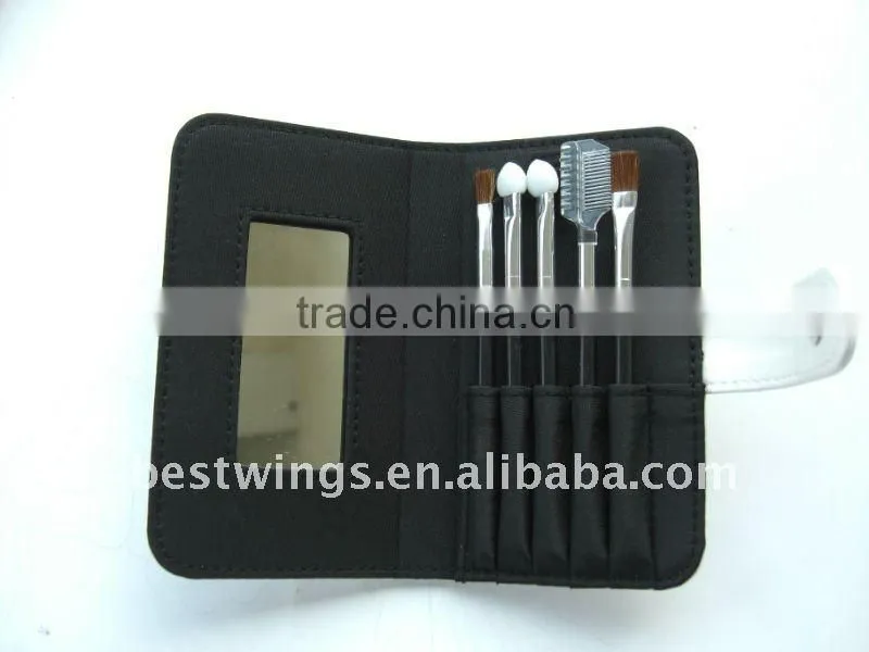 Fashion Mini Cosmetic Makeup Brush Set with Mirror for Girl