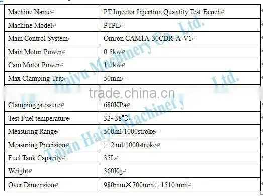 PTPL injector test bench ( great ) ,test bench can meter in the range of 100 times