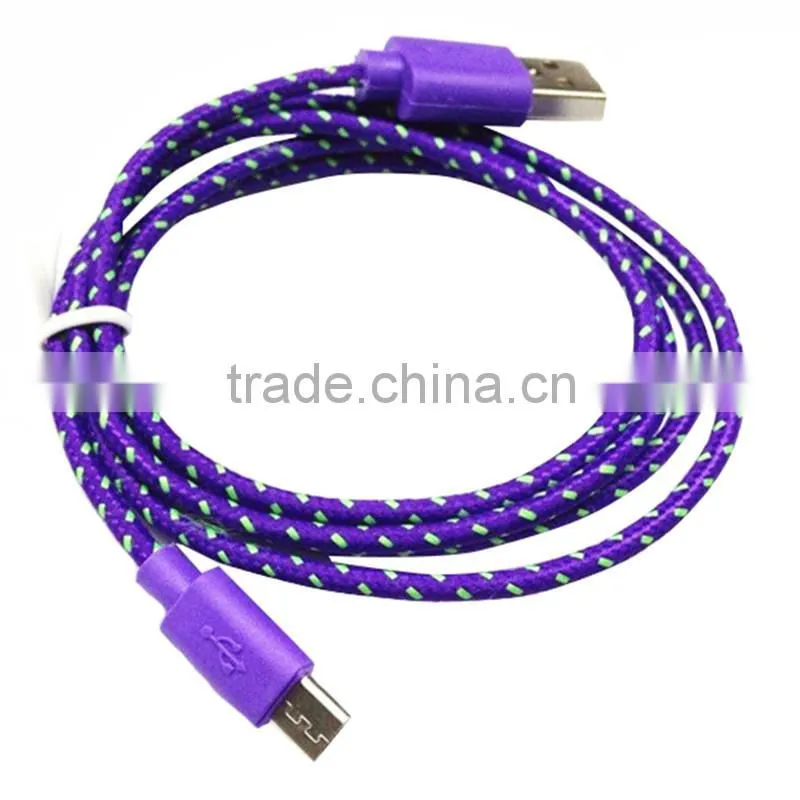 3m long woven braid phone usb charger data cable for nokia