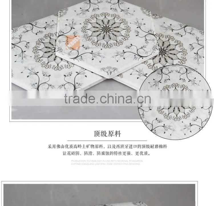 100*200*175mm Hexagon porcelain glazed tile ceramic kitchen bathroom tile