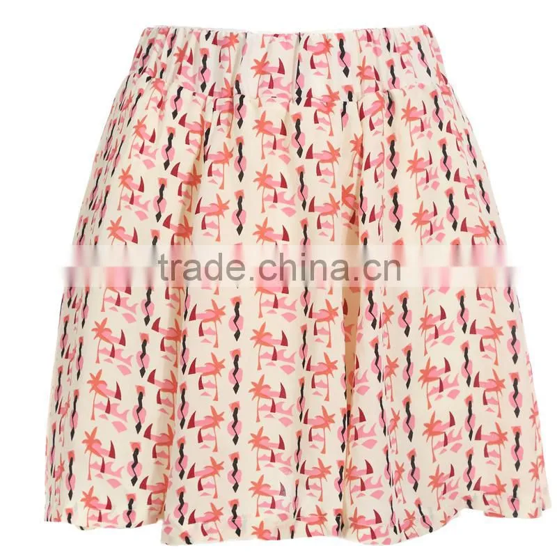 Fashion Casual printed lady skirt