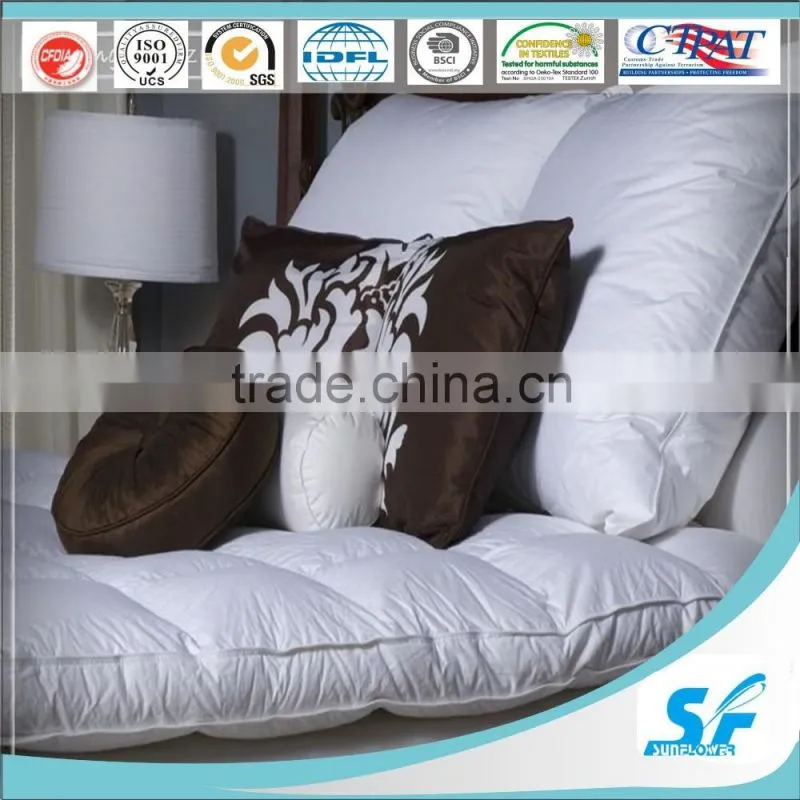home hospital hotel use microfiber down mattress topper