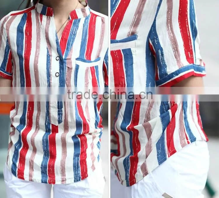 2016 alibaba express short sleeve top satin silk blouses for women