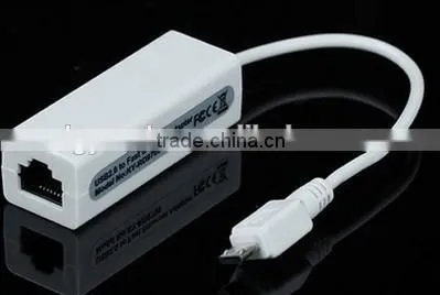 High Quality RJ 45 Female to Micro usb 5p male adapter cable