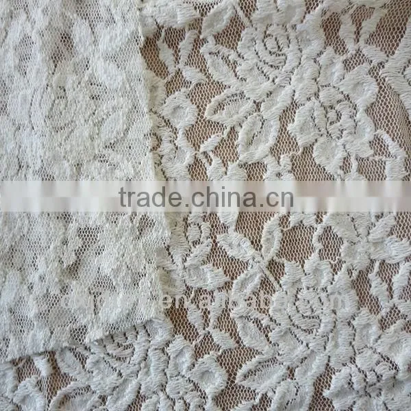 High quality custom wholesale bridal dress cheap white cotton lace fabric