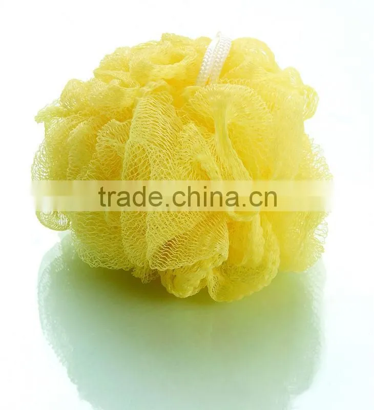 Wholesale shower spong, bath balll, mesh shower wash sponge for promotional gift