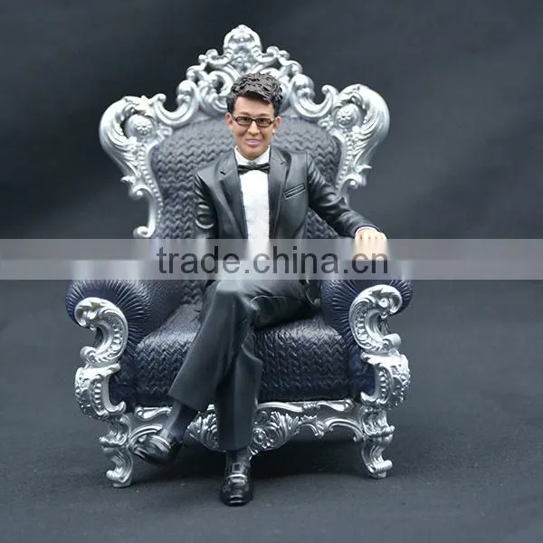 resin wedding favors sitting man figure