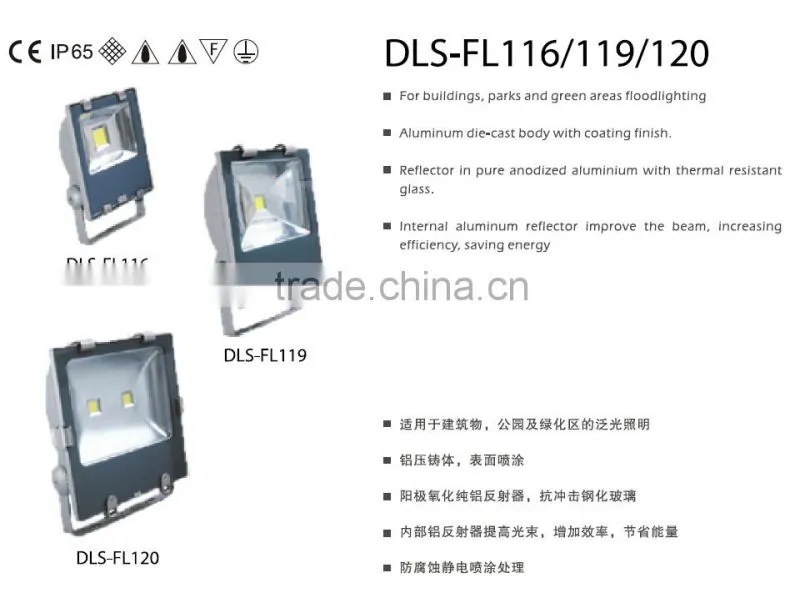 40w 60w ip65 CE aluminum cob led outdoor solar flood light